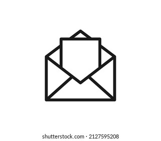 Mail flat icon. Single high quality outline symbol for web design or mobile app.  Mail thin line signs for design logo, visit card, etc. Outline pictogram EPS10