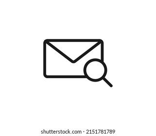 Mail flach Symbol. Einzelnes, qualitativ hochwertiges Umrisssymbol für Webdesign oder mobile App.  Verschicken Sie dünne Zeichen für Design-Logo, Visitenkarte usw. Rahmenpiktogramm EPS10