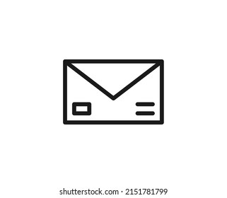 Mail flat icon. Single high quality outline symbol for web design or mobile app.  Mail thin line signs for design logo, visit card, etc. Outline pictogram EPS10