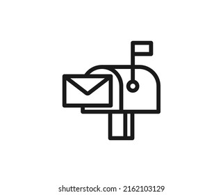 Mail flat icon. Single high quality outline symbol for web design or mobile app.  Mail thin line signs for design logo, visit card, etc. Outline pictogram EPS10