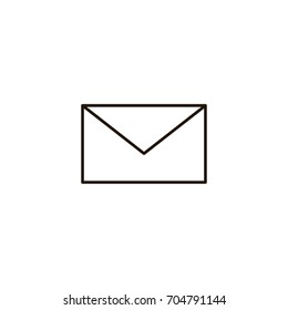Mail flat icon. Single high quality symbol of line letter vector for web design or mobile app. Color signs of email for design logo. Single pictogram of envelope on white background
