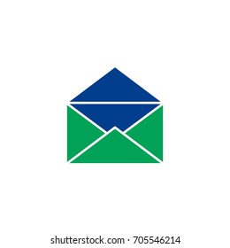Mail flat icon. Single high quality symbol of line letter vector for web design or mobile app. Color signs of email for design logo. Single pictogram of envelope on white background
