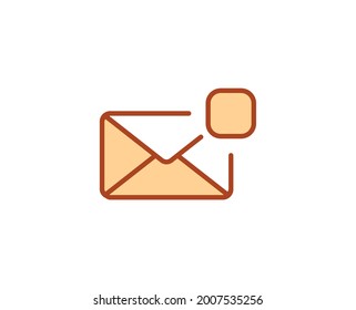 Mail flat icon. Thin line signs for design logo, visit card, etc. Single high-quality outline symbol for web design or mobile app. Marketing outline pictogram.