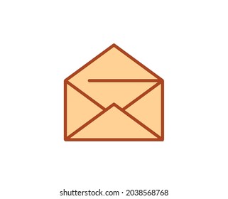 Mail flat icon. Thin line signs for design logo, visit card, etc. Single high-quality outline symbol for web design or mobile app. Marketing outline pictogram.