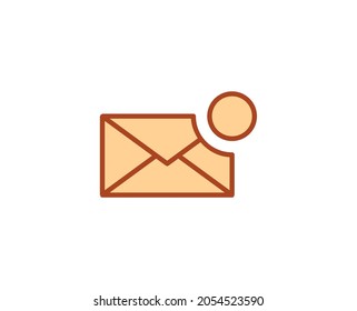 Mail flat icon. Thin line signs for design logo, visit card, etc. Single high-quality outline symbol for web design or mobile app. Marketing outline pictogram.