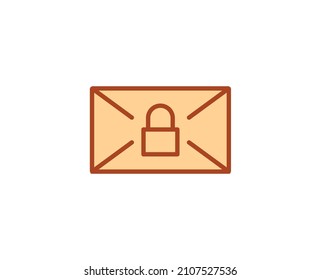 Icono plano de correo. Señales de línea delgada para el logotipo de diseño, tarjeta de visita, etc. Símbolo de esquema único de alta calidad para diseño web o aplicación móvil. Pictograma de esquema de marketing.