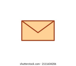 Icono plano de correo. Señales de línea delgada para el logotipo de diseño, tarjeta de visita, etc. Símbolo de esquema único de alta calidad para diseño web o aplicación móvil. Pictograma de esquema de marketing.