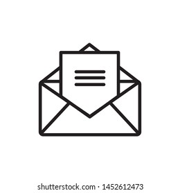 mail flat icon vector illustration