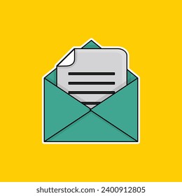 mail flat icon vector print ready