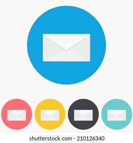 mail flat icon,vector illustration