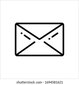 Mail flat sign design. Envelope vector icon. Envelope symbol pictogram