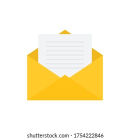 mail flat vector. email icon envelope flat sign