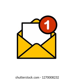 Mail flat vector icon sign symbol