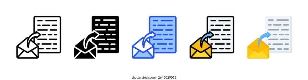 Mail Folder Icon Collection With Multiple Styles