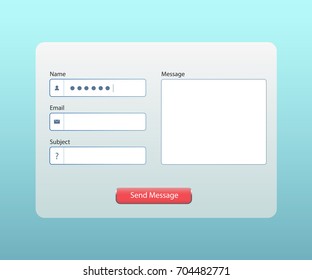 Mail form concept vector illustration