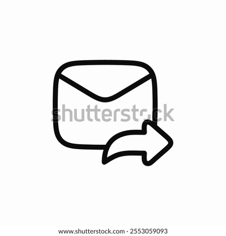 mail forward icon sign vector