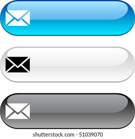 mail glossy buttons. Three color version.
