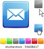 mail glossy vibrant web icon.
