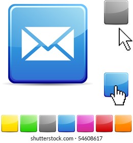 mail glossy vibrant web icon.