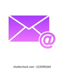 Mail Glyph Gradient icon Design