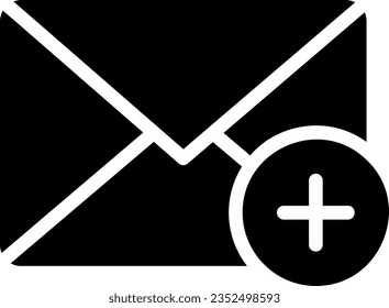 vector de ilustración de icono de glifo de correo
