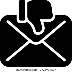 mail glyph icon illustration vector