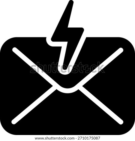mail glyph icon illustration vector