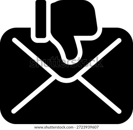 mail glyph icon illustration vector