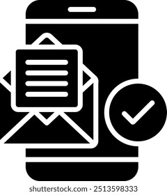 Mail Glyph Vector Icon Design