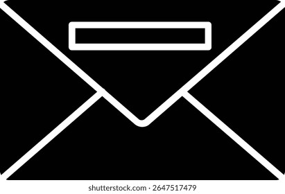 Design de ícone de vetor de glifo de email
