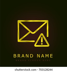 Mail golden metallic logo