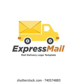 Mail and Goods Delivery Logo Vector Logo Template