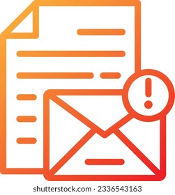 Mail Gradient Icon - Single Icon, Vector