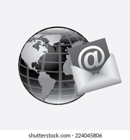 mail graphic design , vector illustration
