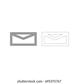 Mail grey set icon .