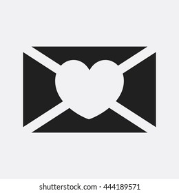 Mail with heart Icon