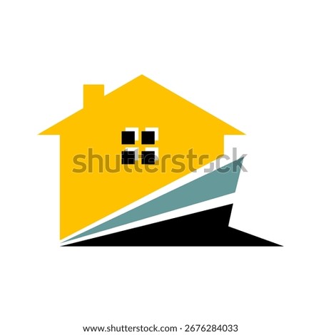 Mail house icon design vector