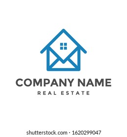 Mail House Logo or Icon Design Vector