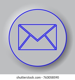 mail icon 3d, for Internet icon and application icon. Vector eps 10.