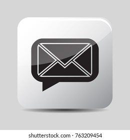 mail icon 3d, for Internet icon and application icon. Vector eps 10.