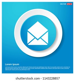 Mail Icon Abstract Blue Web Sticker Button - Free vector icon