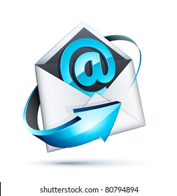 mail icon and arrow