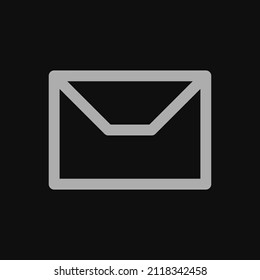 mail icon with black background