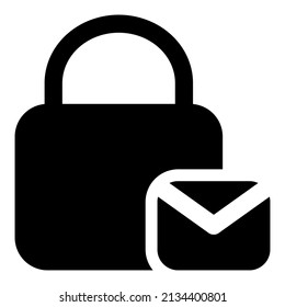 icono de correo con color negro
