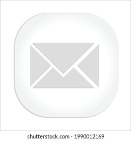 Mail Icon Black and white flat Vector Icon