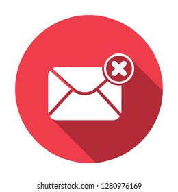 Mail-Symbol mit Abbruchzeichen. Mail-Symbol und schließen, löschen, entfernen Sie das Symbol. Vektorillustration-Symbol