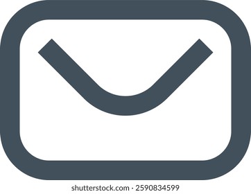 Mail icon. close email letter outline vector symbol. newsletter web buttons. flat thin e-mail pictogram on white background. send mail message line sign. Communication, Messaging, Social, Envelope