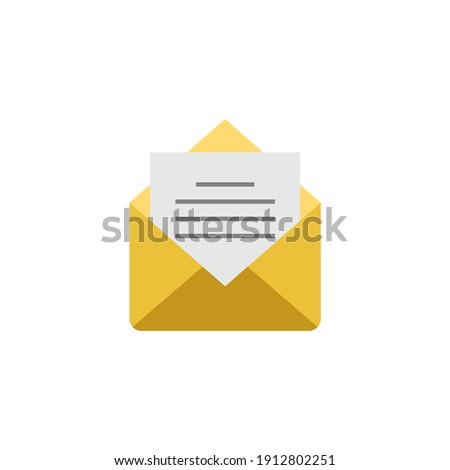  mail icon in color icon, isolated on white background 