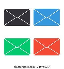 mail icon - colored vector illustration