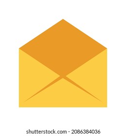 Mail icon. Concept of incoming email message. Symbol or SMS notification on electronic devices. Vector illustration. Flat
